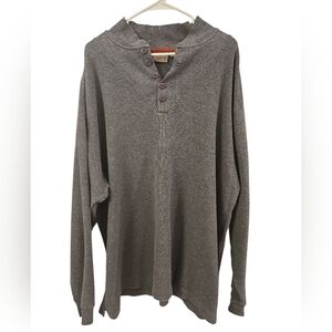 VTG L.L.BEAN MEN'S HENLEY MOCK NECK PULLOVER LONG SLEEVE THERMAL. SIZE XXL-TALL.